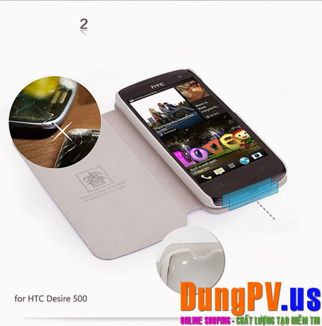 bao da htc desire 500 mofi