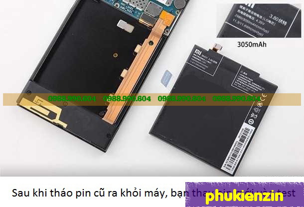 pin điện thoại Xioami mi3 chính hãng