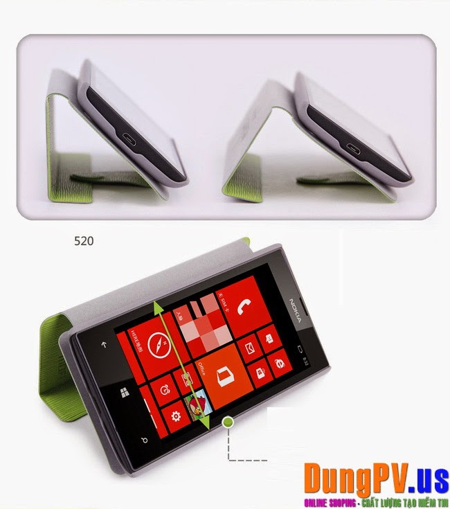 bao da nokia 520 525 526 da sần