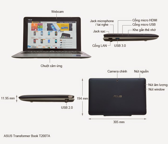 Bao da asus transformer book t200ta Bao da asus transformer book t200ta