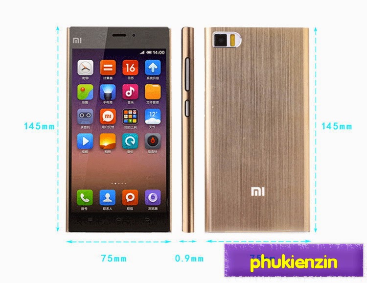 ốp lưng xiaomi mi3 vỏ kim loại