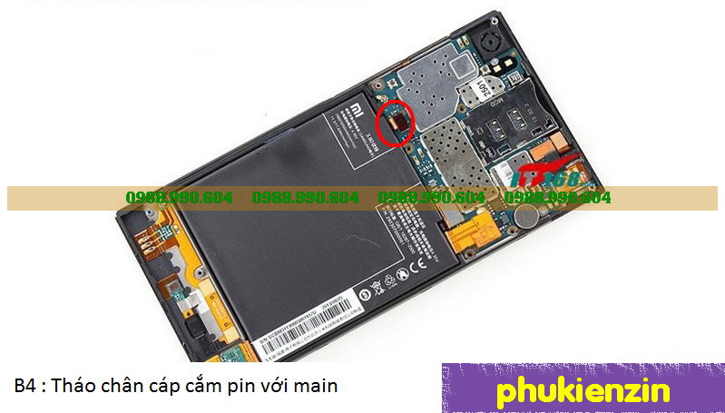 pin điện thoại Xioami mi3 chính hãng