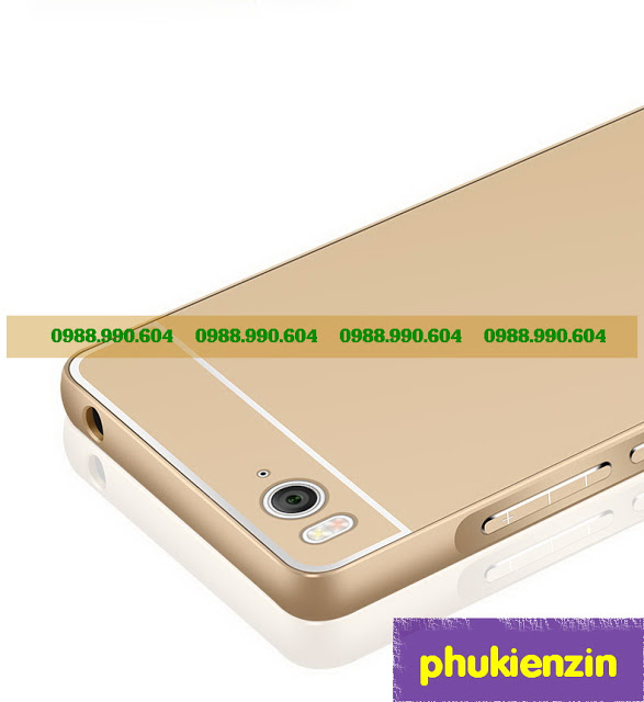 ốp lưng kèm ốp viền kiem loại điện thoại Xiaomi mi4i mi4c