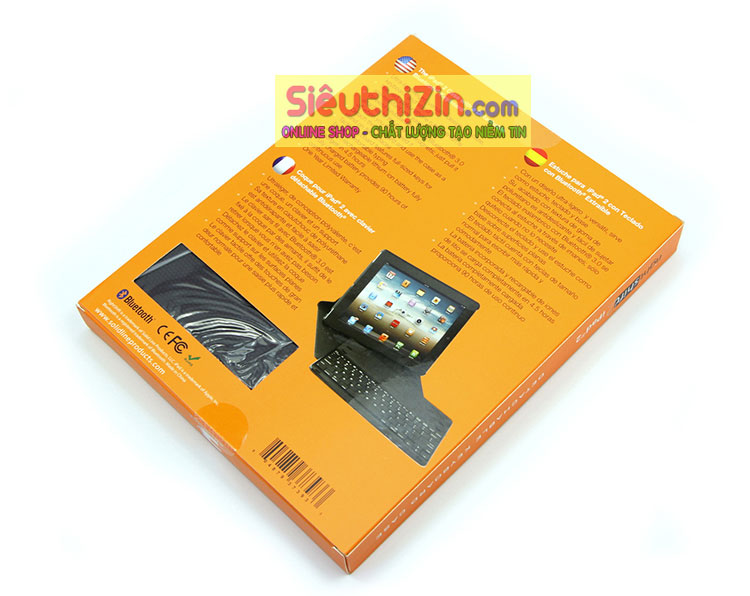 Bàn Phím Bluetooth kèm bao da  cho Ipad 2,3,4 kiêm bao da 