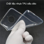 ốp lưng motorola moto e4 plus silicon trắng trong 4