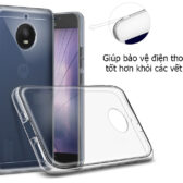ốp lưng motorola moto e4 plus silicon trắng trong 1