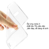 ốp lưng nokia 3 silicon trong suốt 1