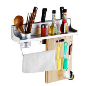 giá để đồ phòng bếp cao cấp kèm ống đũa, kệ đựng đồ nhà bếp 2