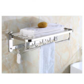 giá để đồ nhà tắm 2 tầng inox, giá treo khăn tắm 1