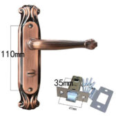 khóa cửa tay gạt mạ vàng đồng, khóa cửa tay cầm bằng thép 2