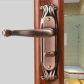 khóa cửa tay gạt mạ vàng đồng, khóa cửa tay cầm bằng thép 3